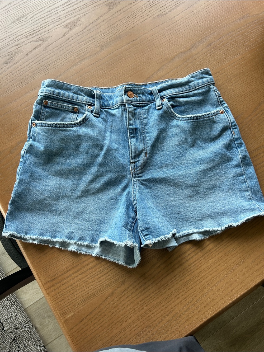 J. Crew Light Blue High-Rise Denim Cutoff Shorts